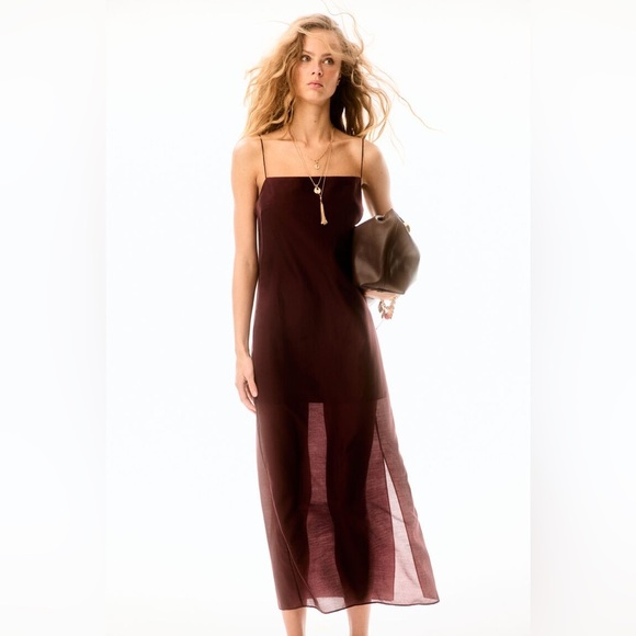 NWT H&M SHEER SLIP DRESS - Picture 1 of 5